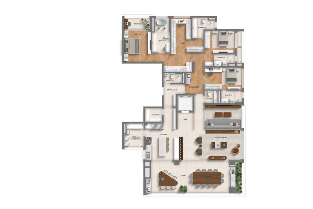 269m2| torre 2 ampliada | 3 suítes